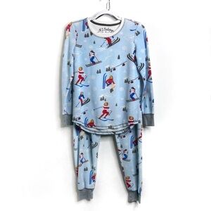 PJ Salvage Vintage Velour Ski Jammie Classics Snow Bunny PJ Set Small/Med